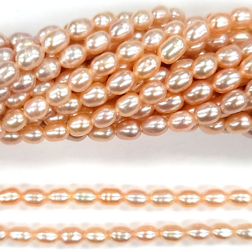 FRESHWATER PEARL RICE 4-4.5MM NATURAL PEACH